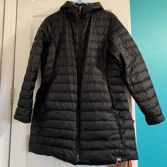 Parka REI Co-op 650 Duvet – Femme – Taille XS – Noire – Capuche – Occasion